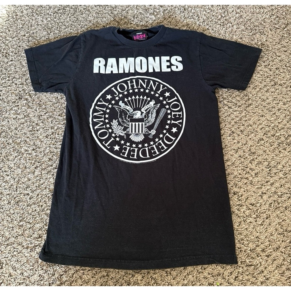 VTG Ramones 1.2.3.4 Women's Black Arturo Vega Logo 2007 Concert Tee Size Medium